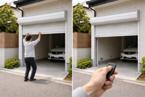 手動シャッターと電動シャッターの使い勝手の違い