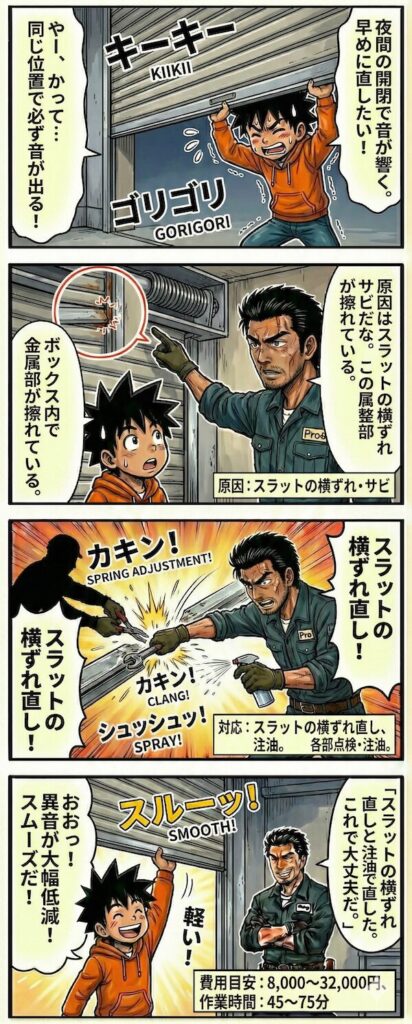 シャッターの異音