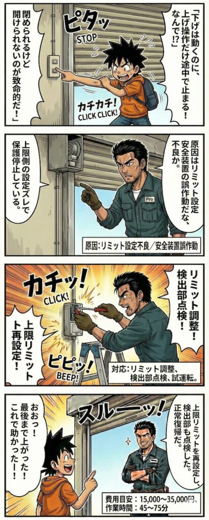 シャッターが上がらない